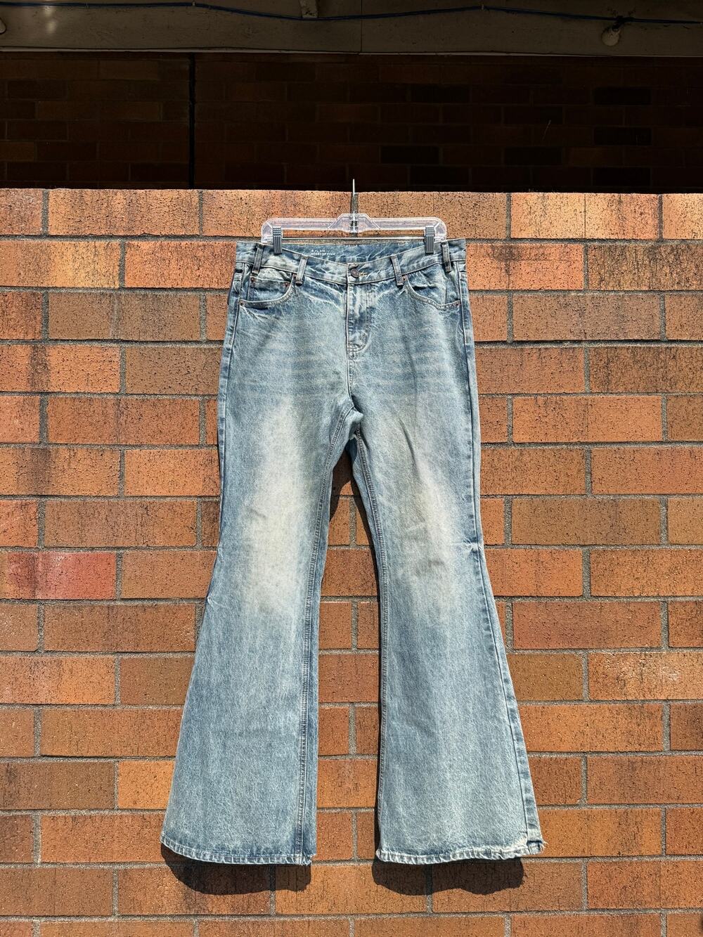 Undeveloped Azul Stonewash Retro Flare Denim Jeans Mnml Vague Studios Vintage